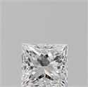 Natural Diamond 0.50 Carats, Princess with  Cut, E Color, VVS1 Clarity and Certified by GIA