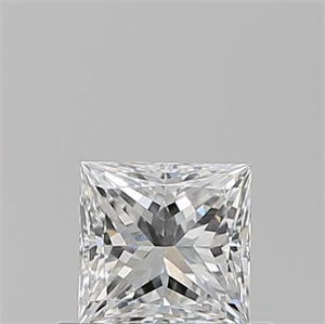 Picture of Natural Diamond 0.50 Carats, Princess with  Cut, E Color, VVS1 Clarity and Certified by GIA