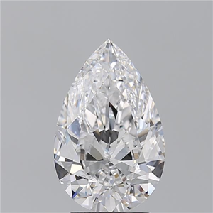 Picture of Natural Diamond 3.01 Carats, Pear with  Cut, D Color, VS2 Clarity and Certified by GIA