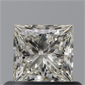 Natural Diamond 0.52 Carats, Princess with  Cut, I Color, VVS2 Clarity and Certified by IGI