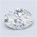 Natural Diamond 1.01 Carats, Oval with  Cut, F Color, SI1 Clarity and Certified by GIA