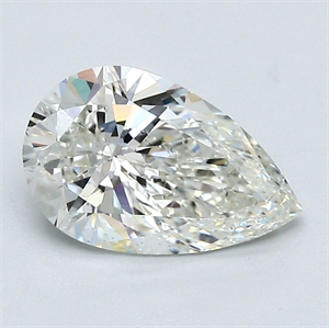 Picture of Natural Diamond 1.50 Carats, Pear with  Cut, I Color, SI1 Clarity and Certified by GIA