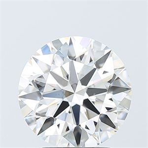 Picture of Lab Grown Diamond 3.02 Carats, Round with Ideal Cut, E Color, VS2 Clarity and Certified by IGI