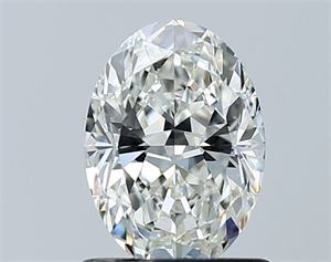 Picture of Natural Diamond 1.02 Carats, Oval with  Cut, H Color, VS2 Clarity and Certified by GIA