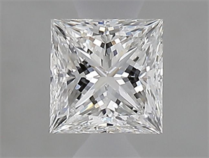 Picture of Natural Diamond 0.51 Carats, Princess with  Cut, E Color, VVS2 Clarity and Certified by GIA