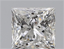 Natural Diamond 0.70 Carats, Princess with  Cut, G Color, SI2 Clarity and Certified by GIA