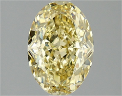 Picture of Lab Grown Diamond 2.10 Carats, Oval with  Cut, Fancy Intense Yellow Color, VS1 Clarity and Certified by IGI