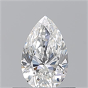 Natural Diamond 0.50 Carats, Pear with  Cut, F Color, VS1 Clarity and Certified by GIA