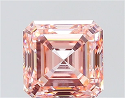 Picture of Lab Grown Diamond 2.48 Carats, Asscher with  Cut, Fancy Intense Pink Color, VVS2 Clarity and Certified by IGI