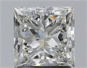 Natural Diamond 1.70 Carats, Princess with  Cut, J Color, VVS2 Clarity and Certified by GIA