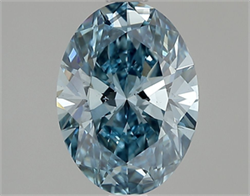 Picture of Lab Grown Diamond 1.70 Carats, Oval with  Cut, Fancy Vivid Blue Color, VS2 Clarity and Certified by IGI