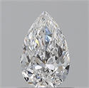 Natural Diamond 0.43 Carats, Pear with  Cut, D Color, VVS2 Clarity and Certified by GIA
