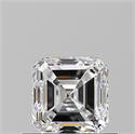Natural Diamond 0.70 Carats, Asscher with  Cut, D Color, VS1 Clarity and Certified by GIA