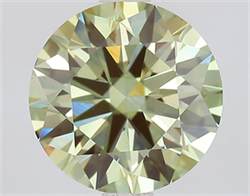 Picture of Lab Grown Diamond 2.05 Carats, Round with Ideal Cut, Fancy Intense Green Color, VS1 Clarity and Certified by IGI