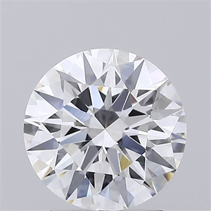 Picture of Lab Grown Diamond 2.01 Carats, Round with Ideal Cut, D Color, VVS2 Clarity and Certified by IGI