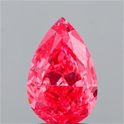 Picture of Lab Grown Diamond 2.58 Carats, Pear with  Cut, Fancy Vivid Pink Color, VS1 Clarity and Certified by IGI