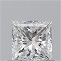 Natural Diamond 0.70 Carats, Princess with  Cut, F Color, VS2 Clarity and Certified by GIA