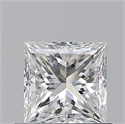 Natural Diamond 0.70 Carats, Princess with  Cut, F Color, VS2 Clarity and Certified by GIA