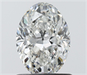 Natural Diamond 0.90 Carats, Oval with  Cut, G Color, VVS2 Clarity and Certified by IGI
