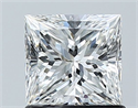 Natural Diamond 1.00 Carats, Princess with  Cut, F Color, VS2 Clarity and Certified by GIA