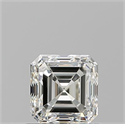 Natural Diamond 0.90 Carats, Asscher with  Cut, I Color, VVS1 Clarity and Certified by GIA