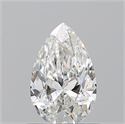 Natural Diamond 0.71 Carats, Pear with  Cut, H Color, SI1 Clarity and Certified by GIA