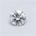 Natural Diamond 0.41 Carats, Round with Excellent Cut, F Color, SI2 Clarity and Certified by GIA