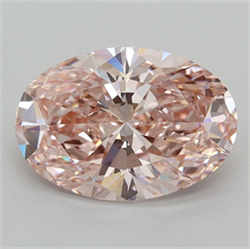 Picture of Lab Grown Diamond 2.55 Carats, Oval with  Cut, Fancy Intense Pink Color, VS1 Clarity and Certified by IGI
