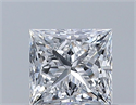 Diamante Natural 0.51 quilates, Princesa , Color D, claridad VS2 y certificado GIA