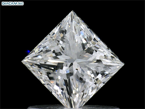 Picture of Natural Diamond 0.72 Carats, Princess with  Cut, F Color, VS1 Clarity and Certified by GIA