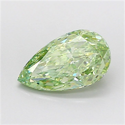 Picture of Lab Grown Diamond 2.05 Carats, Pear with  Cut, Fancy Vivid Green Color, VVS2 Clarity and Certified by IGI