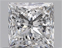 Natural Diamond 0.51 Carats, Princess with  Cut, D Color, SI2 Clarity and Certified by GIA