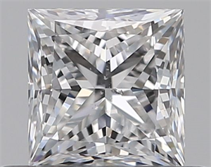 Picture of Natural Diamond 0.51 Carats, Princess with  Cut, D Color, SI2 Clarity and Certified by GIA