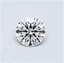 Diamante Natural 0.43 quilates, Redondo , Color E, claridad VVS1 y certificado GIA