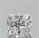 Natural Diamond 1.00 Carats, Princess with  Cut, F Color, VVS2 Clarity and Certified by GIA