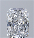 Natural Diamond 0.50 Carats, Radiant with  Cut, D Color, VVS1 Clarity and Certified by GIA