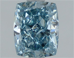 Picture of Lab Grown Diamond 1.51 Carats, CUSHION MODIFIED with  Cut, Fancy Vivid Blue Color, VS1 Clarity and Certified by IGI