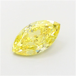 Picture of Lab Grown Diamond 1.25 Carats, Marquise with  Cut, Fancy Intense Yellow Color, VS1 Clarity and Certified by IGI
