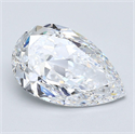 Natural Diamond 3.51 Carats, Pear with  Cut, D Color, VS2 Clarity and Certified by GIA