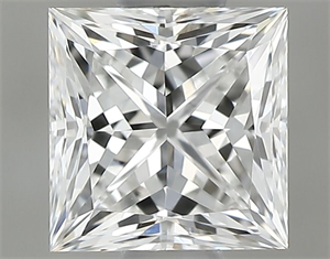 Picture of Natural Diamond 0.61 Carats, Princess with  Cut, F Color, VVS2 Clarity and Certified by GIA