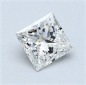 Natural Diamond 0.85 Carats, Princess with  Cut, F Color, VS2 Clarity and Certified by GIA