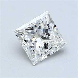 Picture of Natural Diamond 0.85 Carats, Princess with  Cut, F Color, VS2 Clarity and Certified by GIA