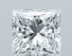 Picture of Natural Diamond 1.08 Carats, Princess with  Cut, E Color, VVS2 Clarity and Certified by GIA