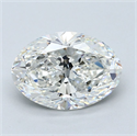 Natural Diamond 3.50 Carats, Oval with  Cut, G Color, VS1 Clarity and Certified by GIA