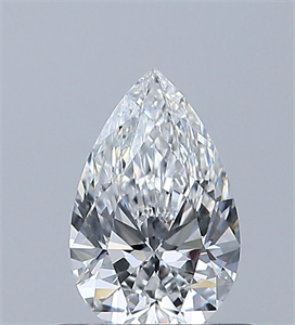 Picture of Natural Diamond 0.52 Carats, Pear with  Cut, E Color, VVS1 Clarity and Certified by GIA