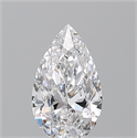 Natural Diamond 0.50 Carats, Pear with  Cut, D Color, VVS1 Clarity and Certified by GIA