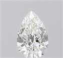 Natural Diamond 0.50 Carats, Pear with  Cut, H Color, VVS2 Clarity and Certified by IGI
