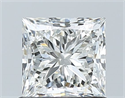 Natural Diamond 1.02 Carats, Princess with  Cut, H Color, VS1 Clarity and Certified by GIA