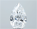 Natural Diamond 4.21 Carats, Pear with  Cut, D Color, SI1 Clarity and Certified by GIA