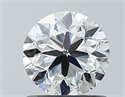 Natural Diamond 0.90 Carats, Round with Very Good Cut, H Color, VVS2 Clarity and Certified by GIA